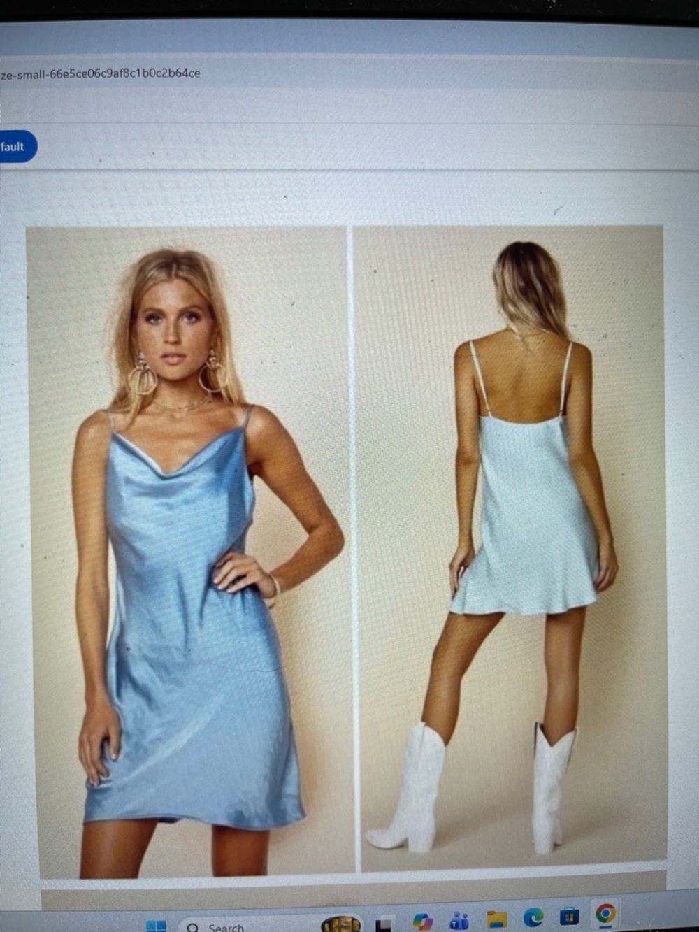 Tru Blu mini Dress in Light Blue